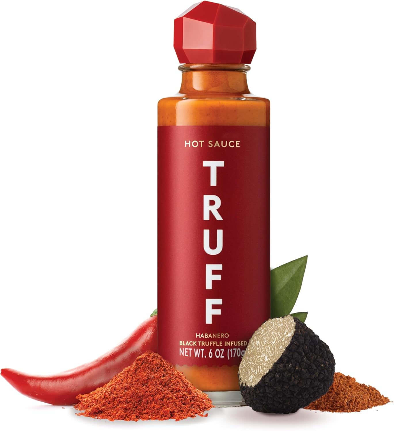 TRUFF Hotter Sauce, Gourmet Hot Sauce with Jalape&ntilde;o, Red Chilli Peppers with More Heat, Black Truffle Oil, Organic Agave Nectar, Hotter Flavour Experience in a Bottle, 170G.