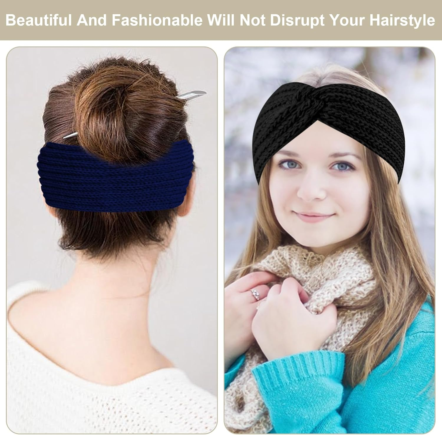 Women'S Winter Headband, Pack of 5, Knitted Headband, Girls Winter Simple Hair Band, Women'S Versatile Headband, Winter Women'S Warm Winter Gifts