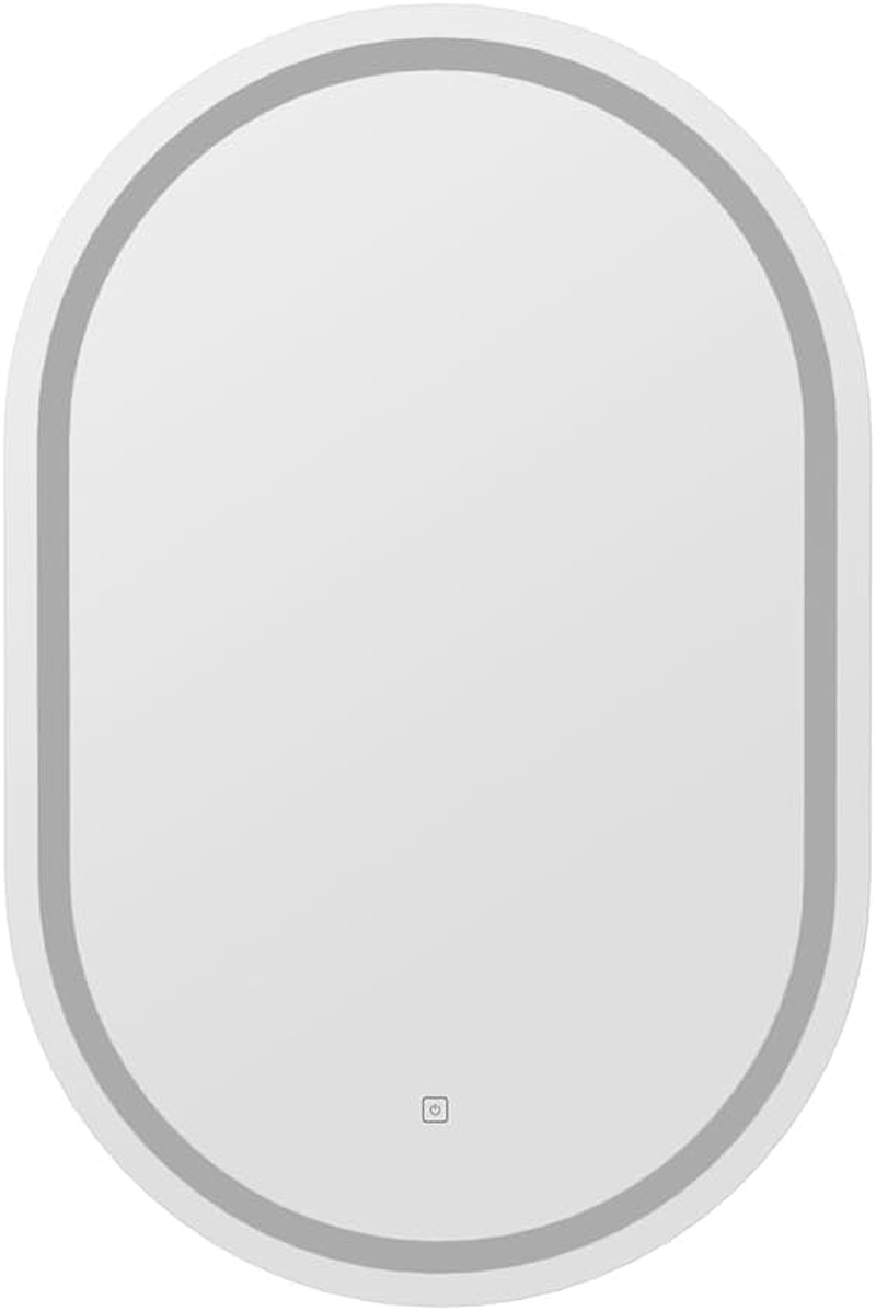 Embellir LED Wall Mirror, 50 X 75Cm Glass Frame Vanity Makeup Shower Bathroom Make up Mirrors with Light Wall-Mounted Decorative Hanging Room Decor for Home Bedroom Hallway, Oval image number 2