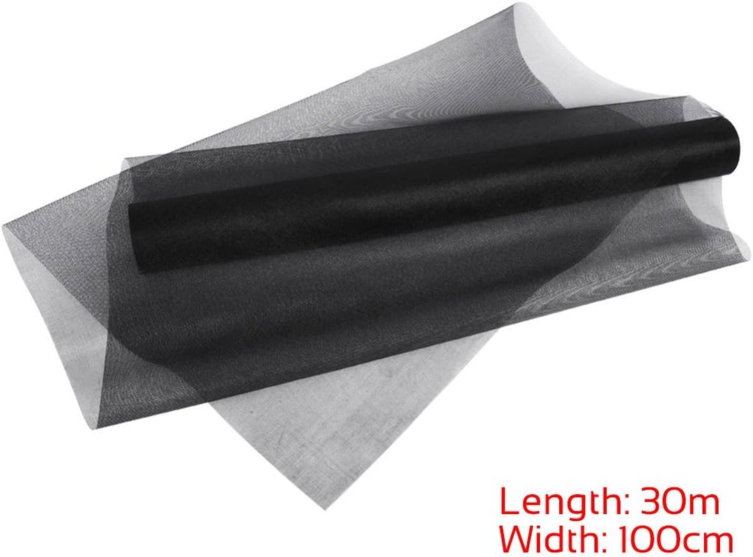 OZSTOCK&reg; 100FT / 30M Roll Insect Flywire Window Fly Screen Net Mesh Flyscreen Black/Grey (Black)