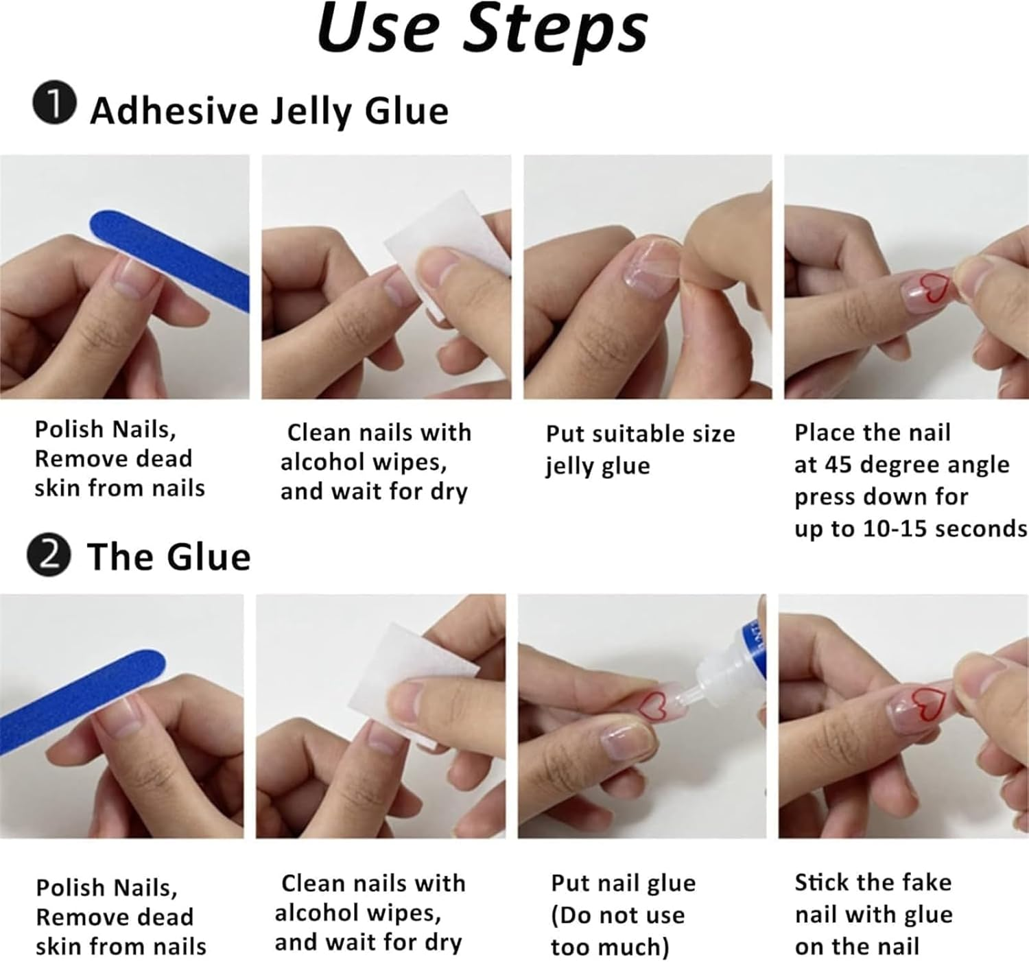 IKEEP Wine Red False Nails - Oval False Nails - 24Pcs Rose Red Fake Nails with Bowknot - Almond Press on Nail Tips with Glue, Acrylic Stick on Nails for Women Girls Nails Art