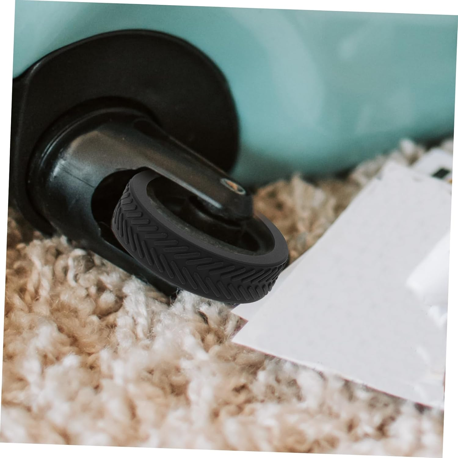 VILLFUL 8Pcs Luggage Wheel Covers for Suitcase Noise-Reducing Silicone Castor Wheels Protectors image number 4