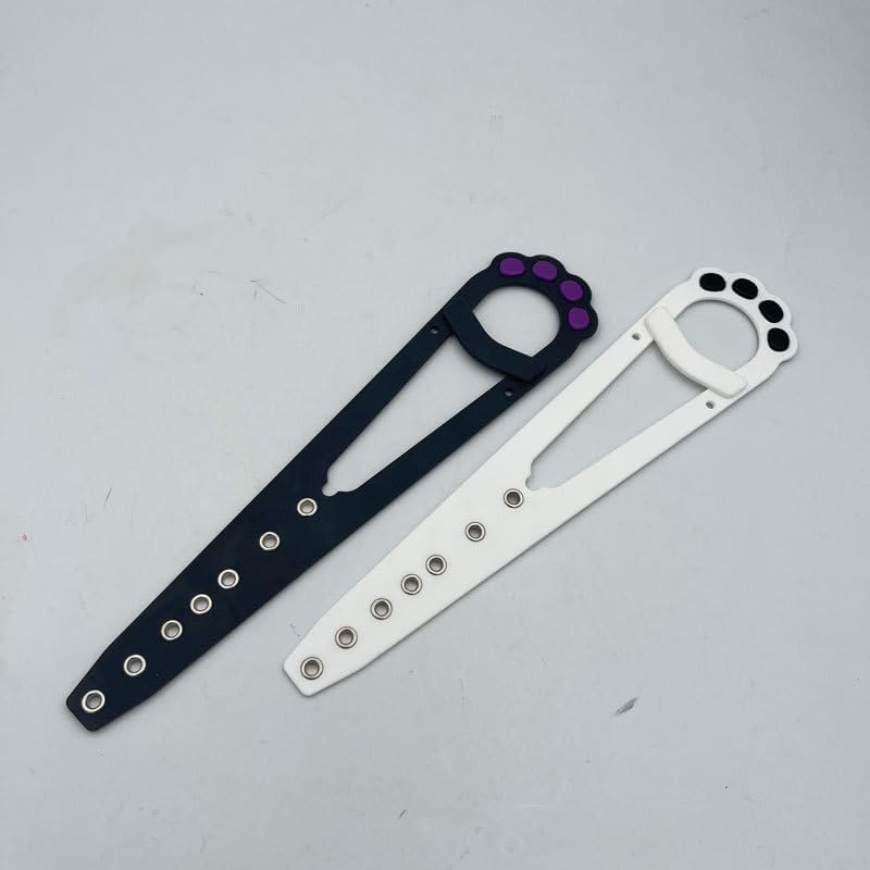 Cat Door Latch with Stabilizer, 7 Sizes Adjustable Door Prop for Cats to Keep Dog Out of Litter Box, Economical Alternative of Pet Gates and Interior Pet Door, 2 Packs (Black,White, 30.6*6.6*0.6CM) image number 3