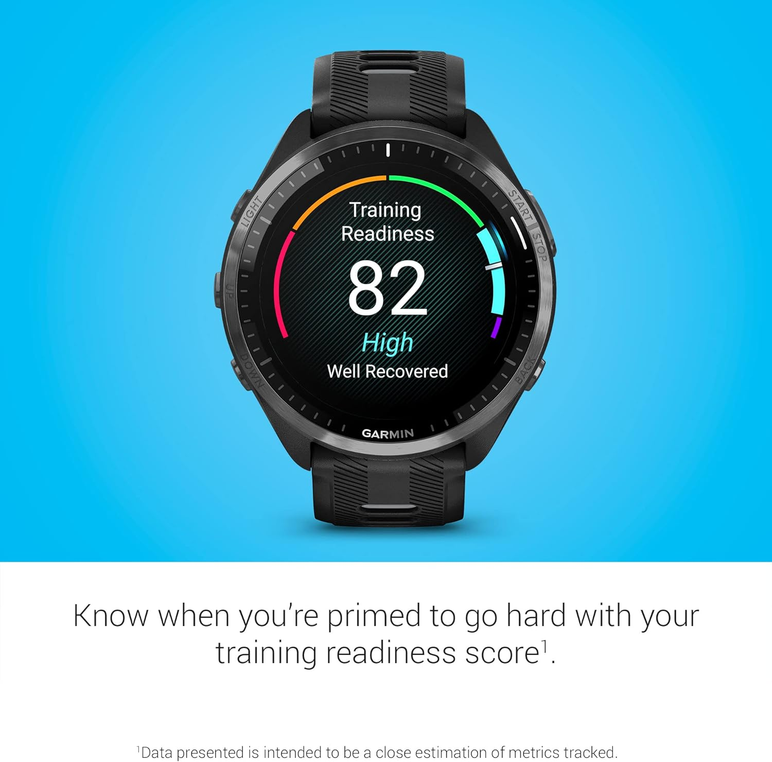 Garmin Forerunner 965 Running Smartwatch, Colorful AMOLED Display, Training Metrics and Recovery Insights, Black and Powder Gray image number 2