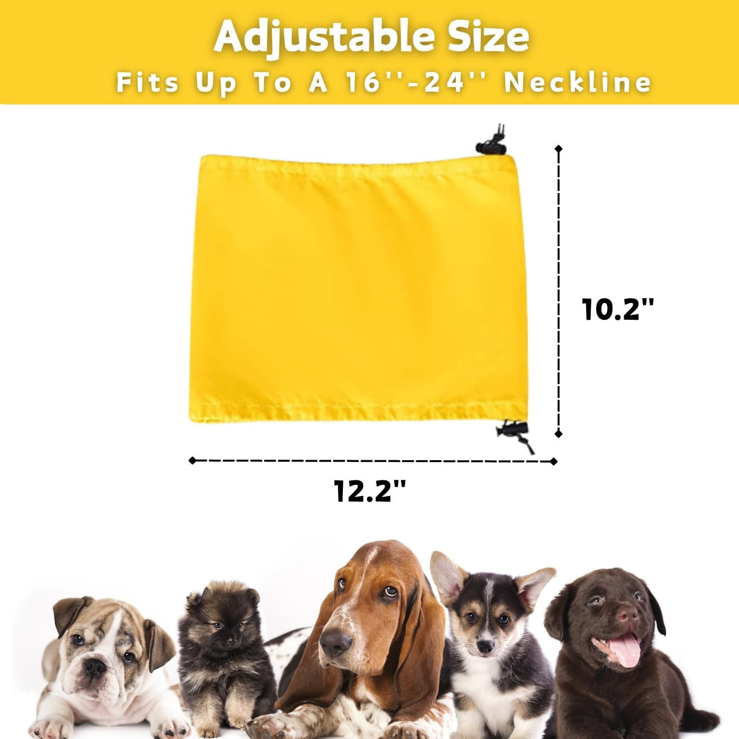 2 Pack Dog Bath Cap Waterproof Dog Snood Rain Hat Ear Protection Shower Cap Dog Ears Headband Dog Ear Covers for Swimming Dog Ear Wrap for Snow Rain (Pink+Yellow) image number 3