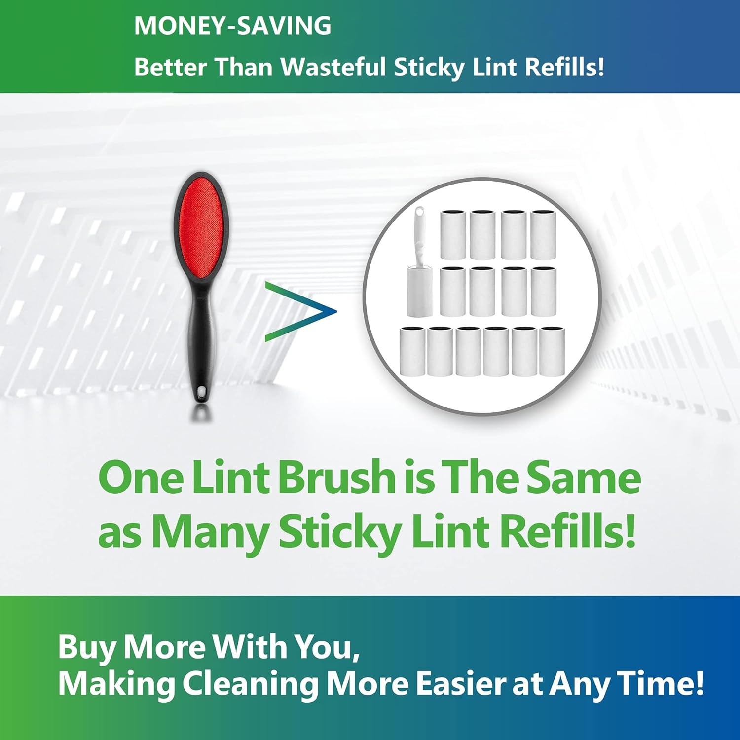 Lint Brush, Lint & Pet Hair Remover, Clothes Brush. Magic Brush for Cleaning Carpets and Sheets. 2 - Sided and Reusable. No Need for Lint Roller Refills. image number 3