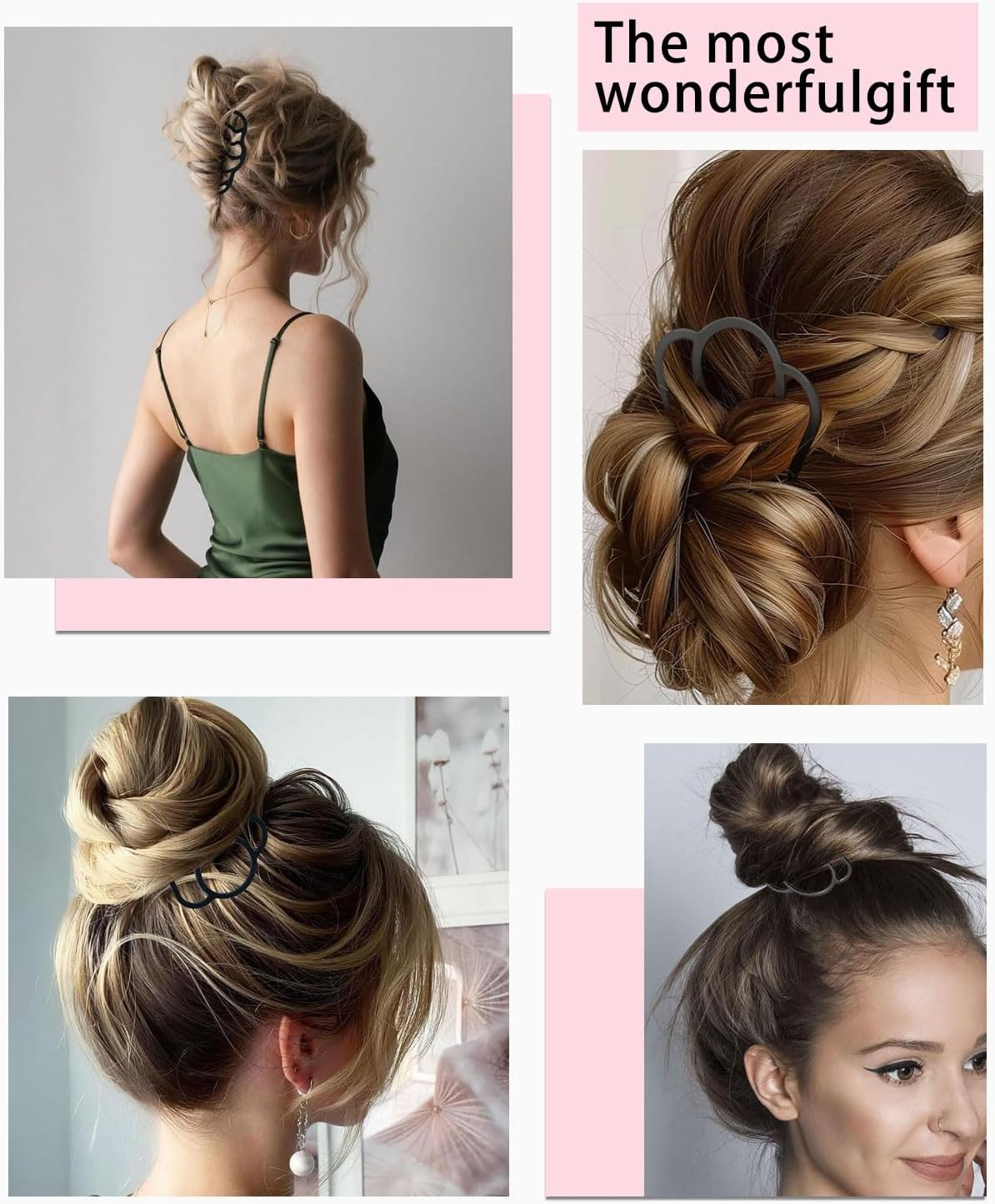 MYGLOAR 9 Pcs Metal Hair Combs Hair Combs 4 Sizes Hair Accessories Combs for Women and Girls image number 4