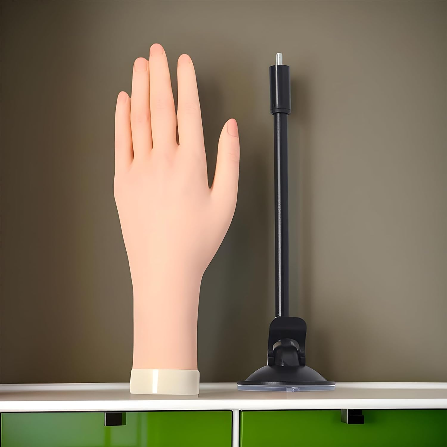 Nail Practice Hand Manicure Practice Hand Flexible Soft Finger Model with Gel Glue Suction Cup Beginner Friendly for Teenagers Salon Training image number 4