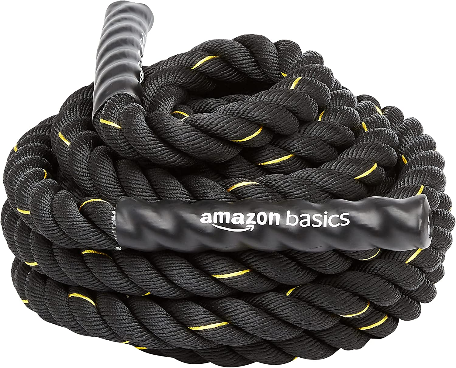 Amazon Basics Heavy Exercise Training Workout Battle Rope, 8.7 X 0.04 Meters, Black image number 4
