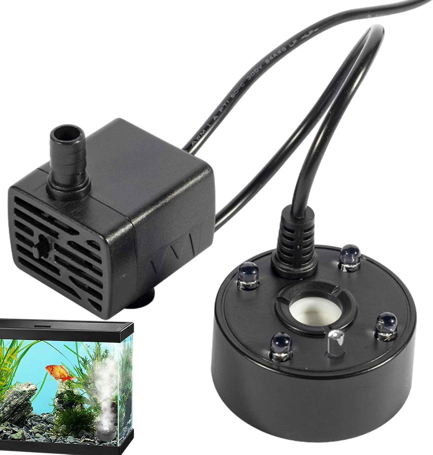Ultrasonic Mist Maker, Fog Machine Atomizer Fogger, Ultrasonic Fogger with LED Lights, Pond Fog Mister Mist Machine for Water Fountain Pond Aquarium image number 5
