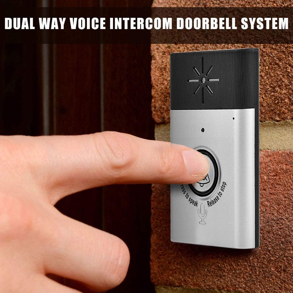 Liukouu 2.4Ghz Mini Portable Dual Way Voice Intercom Wireless Doorbell Intercom System with Doorbell image number 2