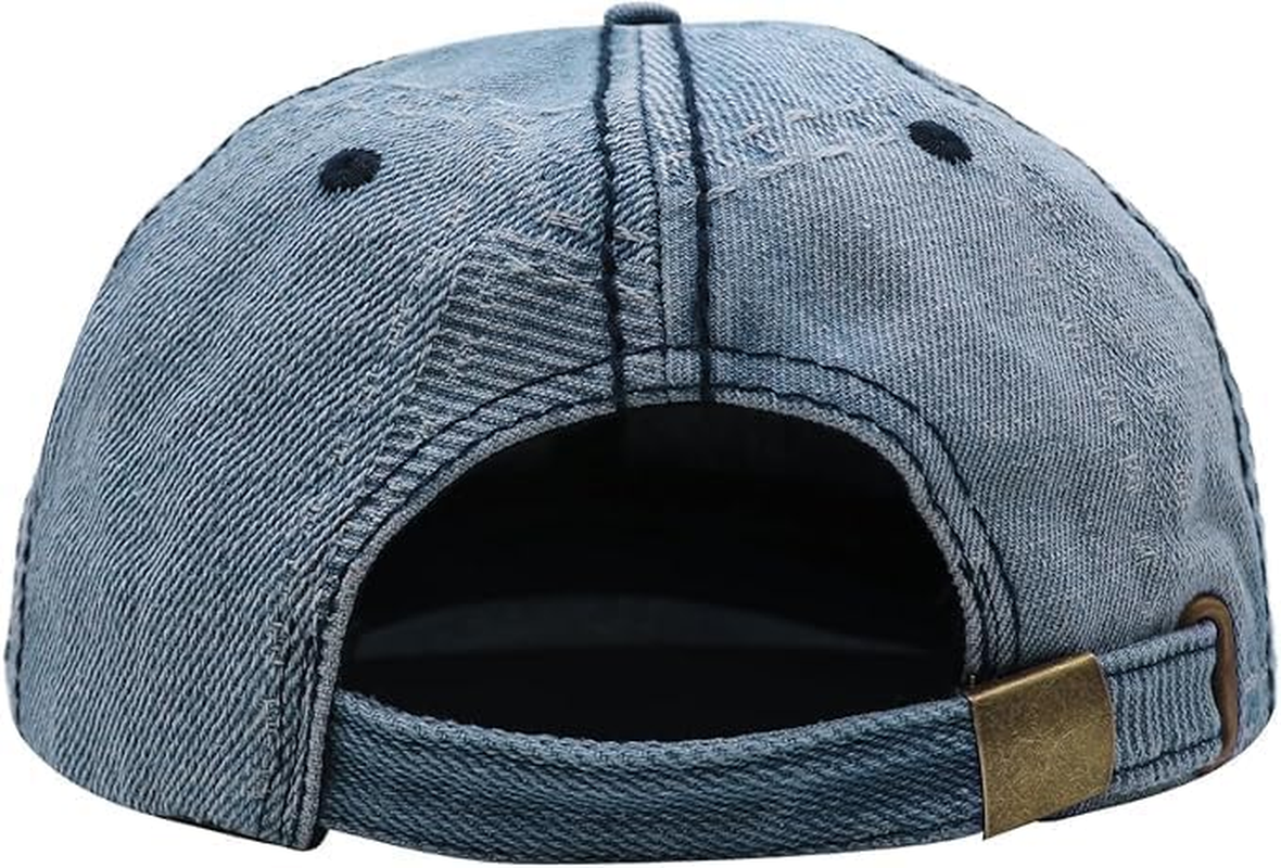 Irregular Splicing Denim Baseball Cap for Women Adjustable Outdoors Sun Cap