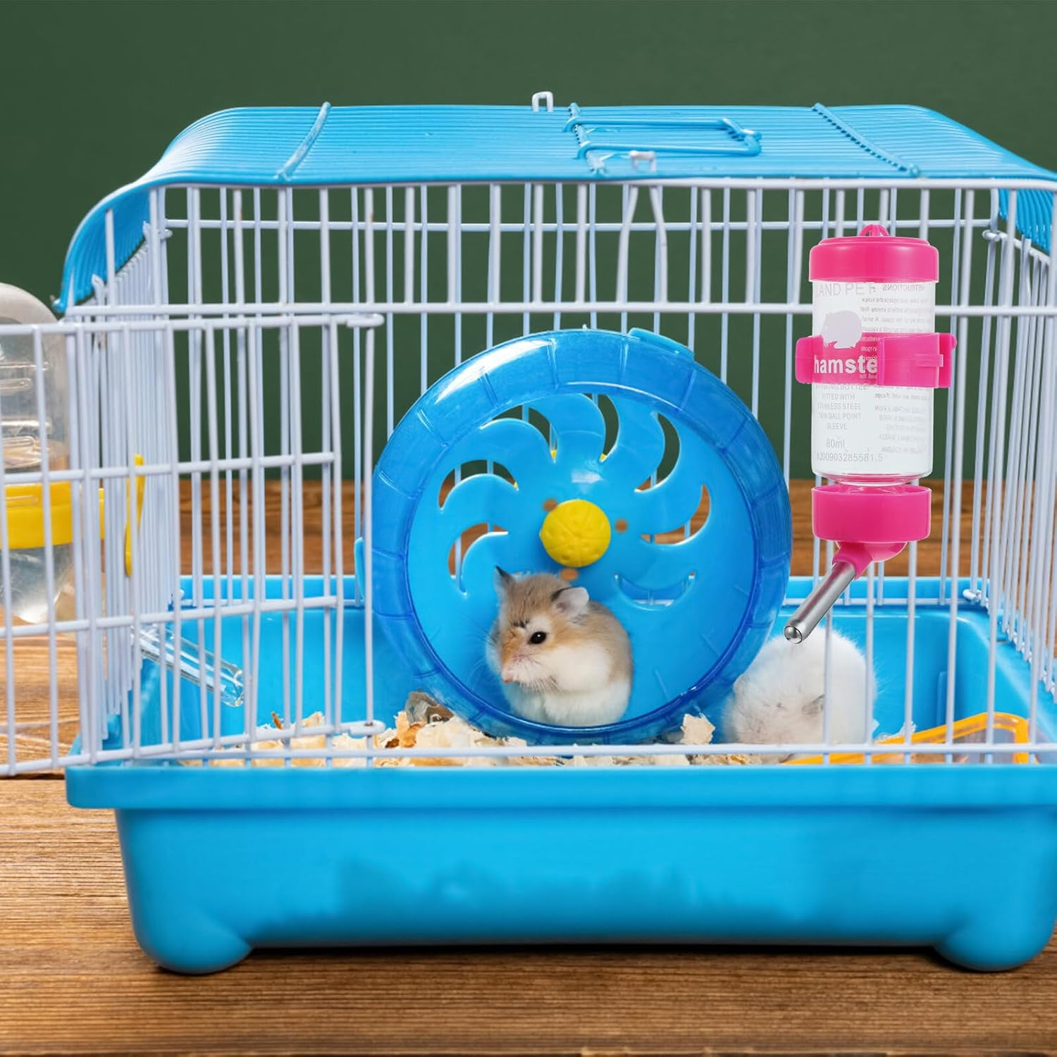 UKCOCO 3Pcs Small Animal Water Bottles Hanging Hamster Drinkers Convenient Chinchilla Pet Water Dispensers with Easy-Clean Nozzle for Guinea Pigs Ferrets and Mice Random Color image number 6