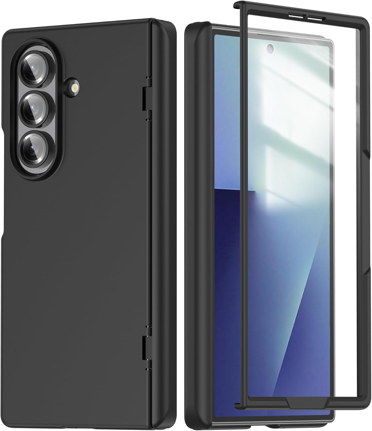 Vrythn for Z Fold 7 Case with Screen Protector, Compatible with Wireless Charging, Full-Body Coverage Hinge Protection, Shockproof Rugged Phone Case for Galaxy Z Fold7, Transparent