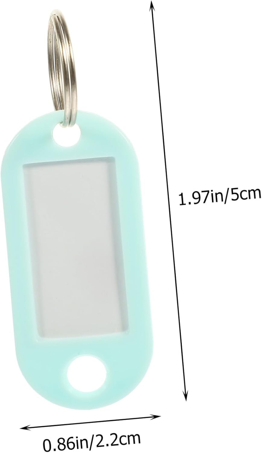 LIGIGWASH Key Classification Tags with Split Ring Key Chain Tags for Luggage Travel Organization