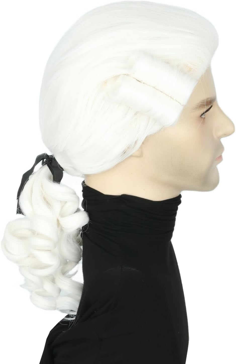 Topcosplay Men or Women Colonial Historical Judge Costumes Wig White Halloween Party Wigs