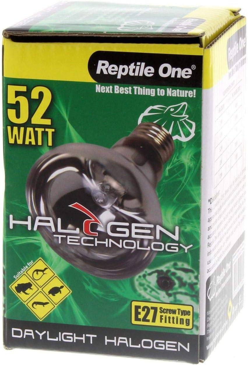 Halogen Heat Lamp Daylight 52W Eqv 75W E27 Kongs Reptile Light Vivarium Health