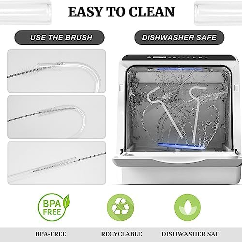 Anti Wrinkle Straw, 3 Pack Reusable Glass Drinking anti Wrinkle Straw, Lip Straws for No Wrinkles, Side Sideways Straw Wrinkle Free image number 4