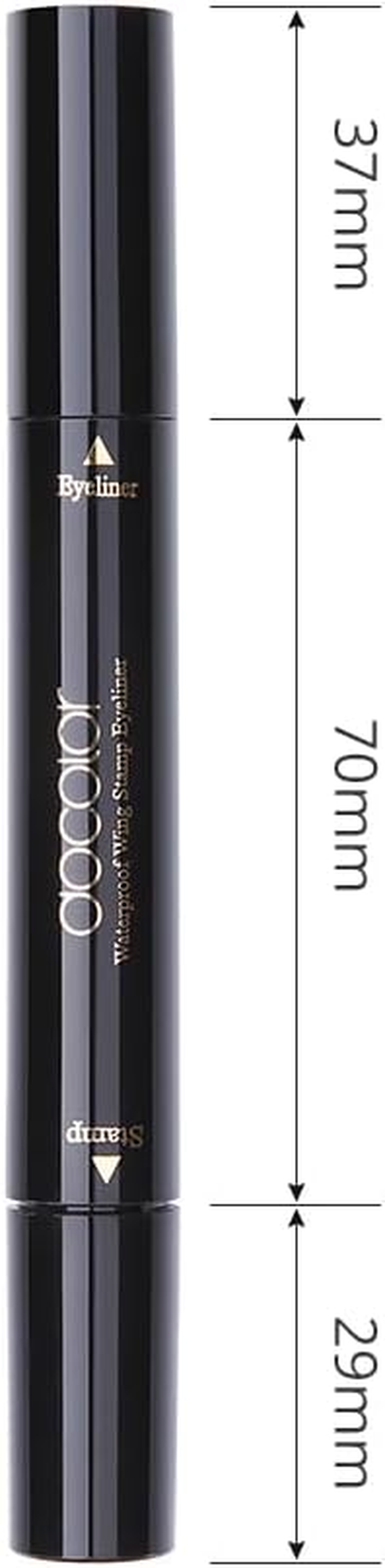 Docolor Eyeliner Stamp Double-Sided Liquid Winged Eye Liner Pen Waterproof Smudgeproof Long Lasting Wing Original Eyeliner Pen(1Pc,Black) image number 6