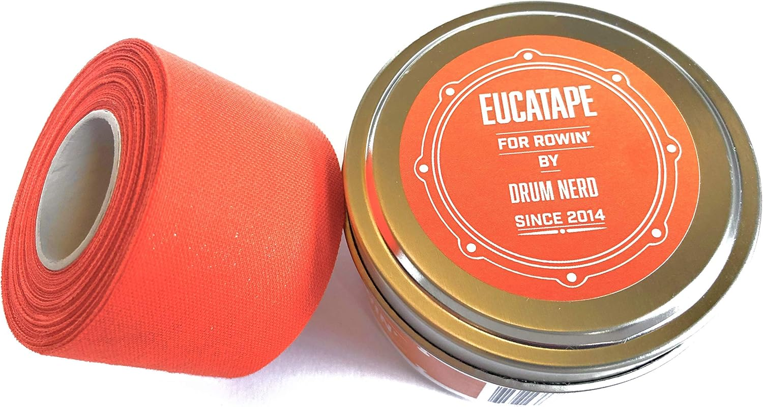 Drum Nerd Eucatape Eucalyptus Infused Rowing Tape for Men & Women - Heals and Protects Hands from Blisters, Better than Rowing Gloves for Strength & Grip Indoor Machine or Outdoor Sculling Crew