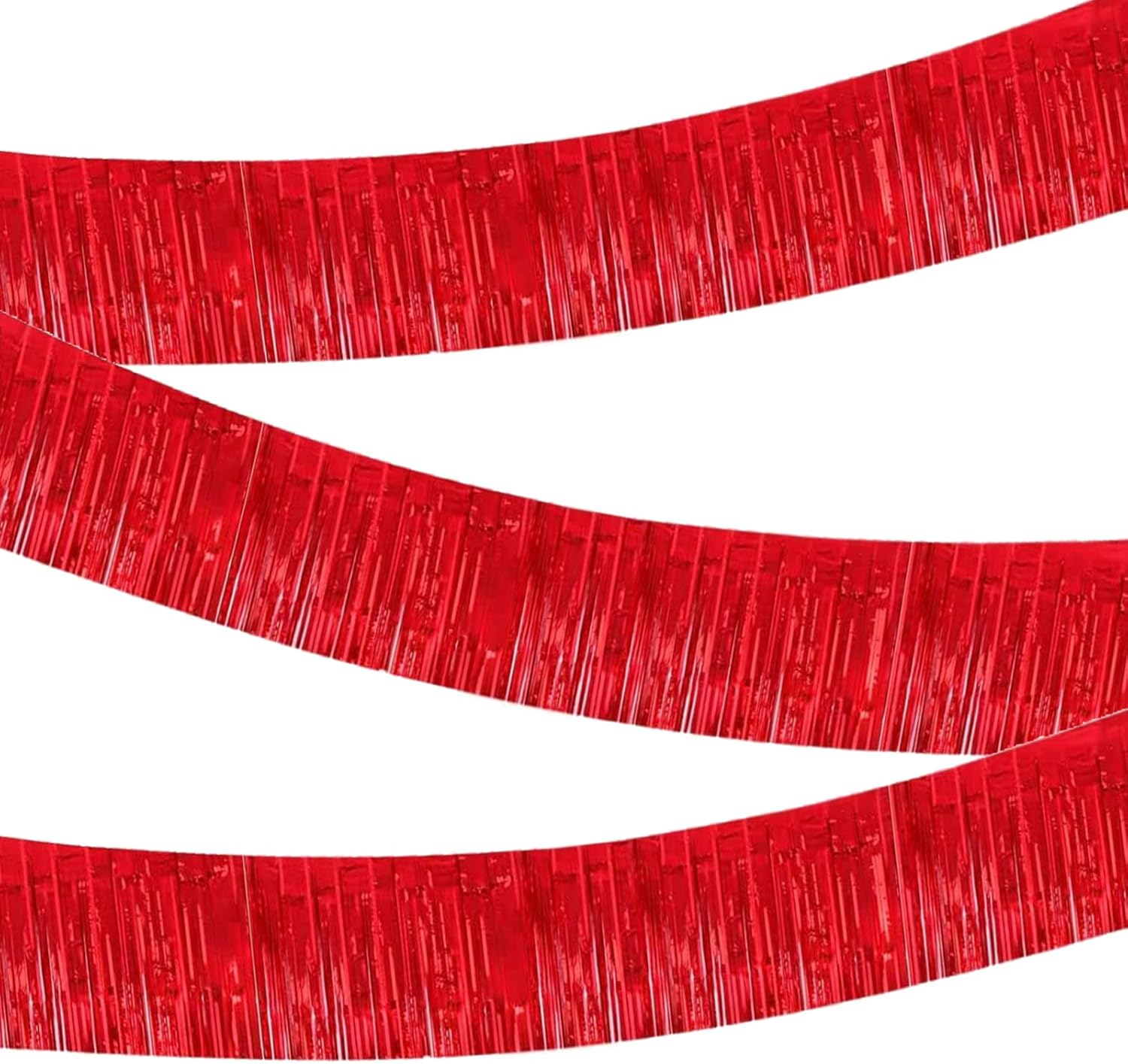 3 Packs Metallic Foil Fringe Garland, Parade Floats Wall Hanging Tinsel Fringe Banners for Wedding Birthday Party Holiday Photographic Wall Window Decoration, 10 Feet, Rose Gold