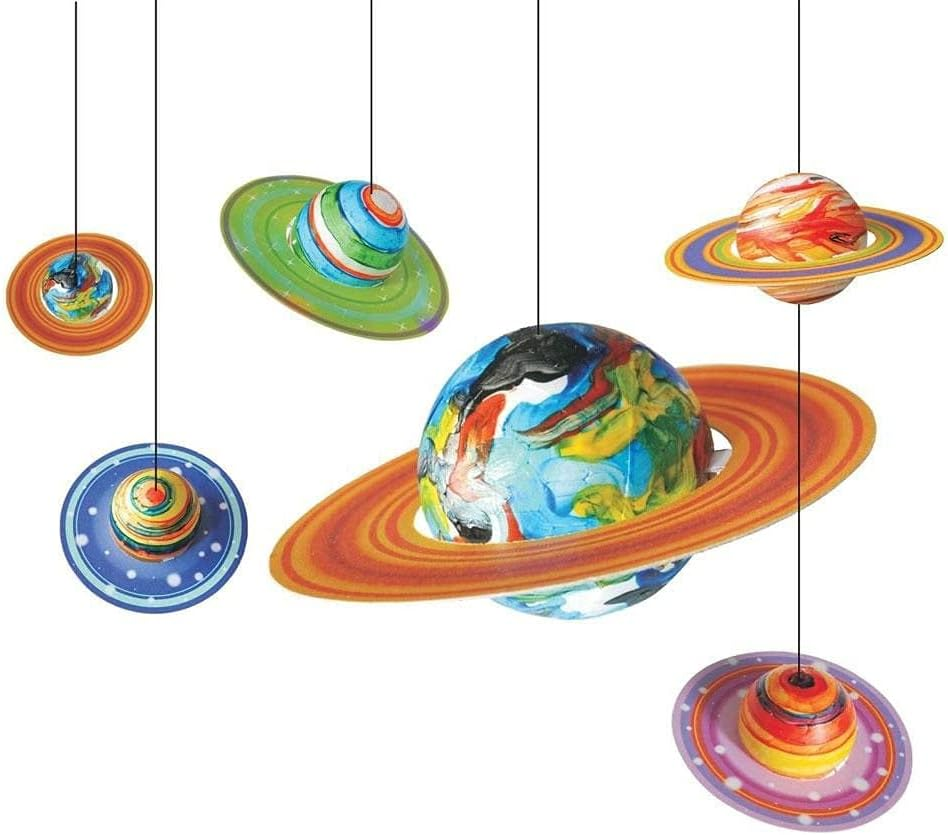 Create Your Own Planet Mobile - Kids Craft Kit - All Crafting Materials Included - Age 5+ image number 4