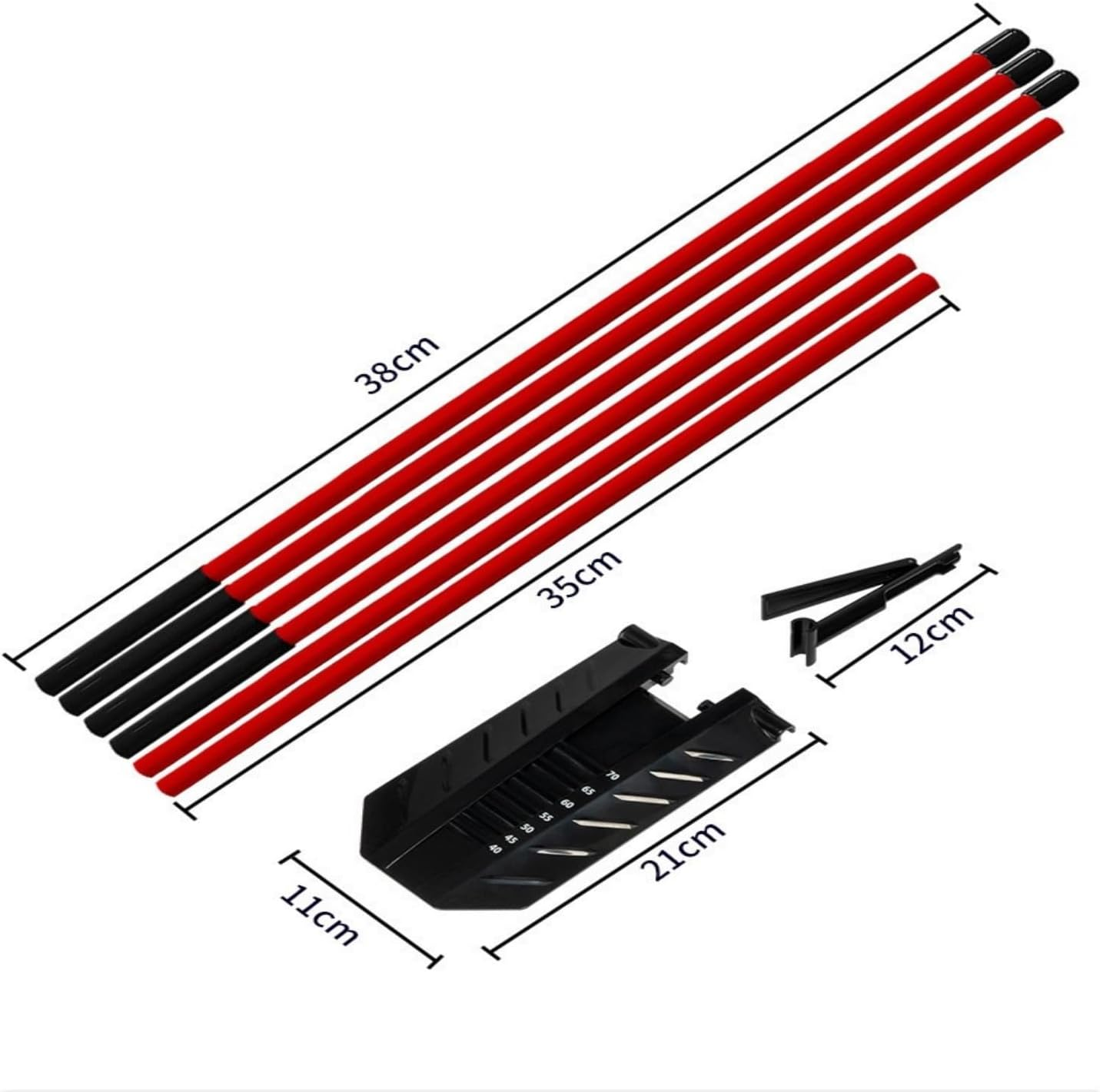 Golf Alignment Sticks with Angle Plate & Bracket - Adjustable Training Aid, Posture Corrector for Golfers, Practice Accessories for Beginners image number 1