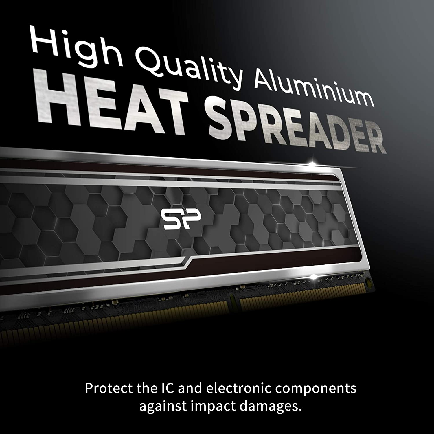 Silicon Power Value Gaming DDR4 RAM 16GB (8Gbx2) 3200Mhz (PC4 25600) CL16 1.35V Desktop Memory Module with Heatsink Camouflage Grey SP016GXLZU320BDAJ5