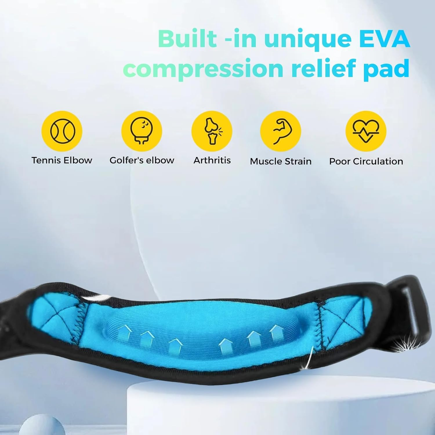 2 Pack Tennis Elbow Brace, Elbow Pain Relief Support for Men & Women, Ideal for Tendonitis, Golfer'S, Tennis Elbow, Includes Compression Pad, Durable & Breathable, One Size Fits All image number 2