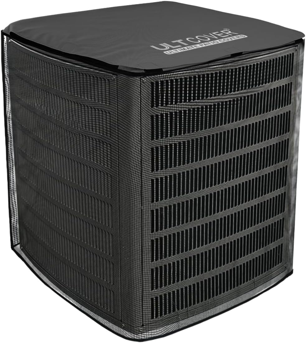 ULTCOVER Waterproof Square Air Conditioner Cover for outside AC Units Size Upto 36W X 36D X 42H Inch, Black
