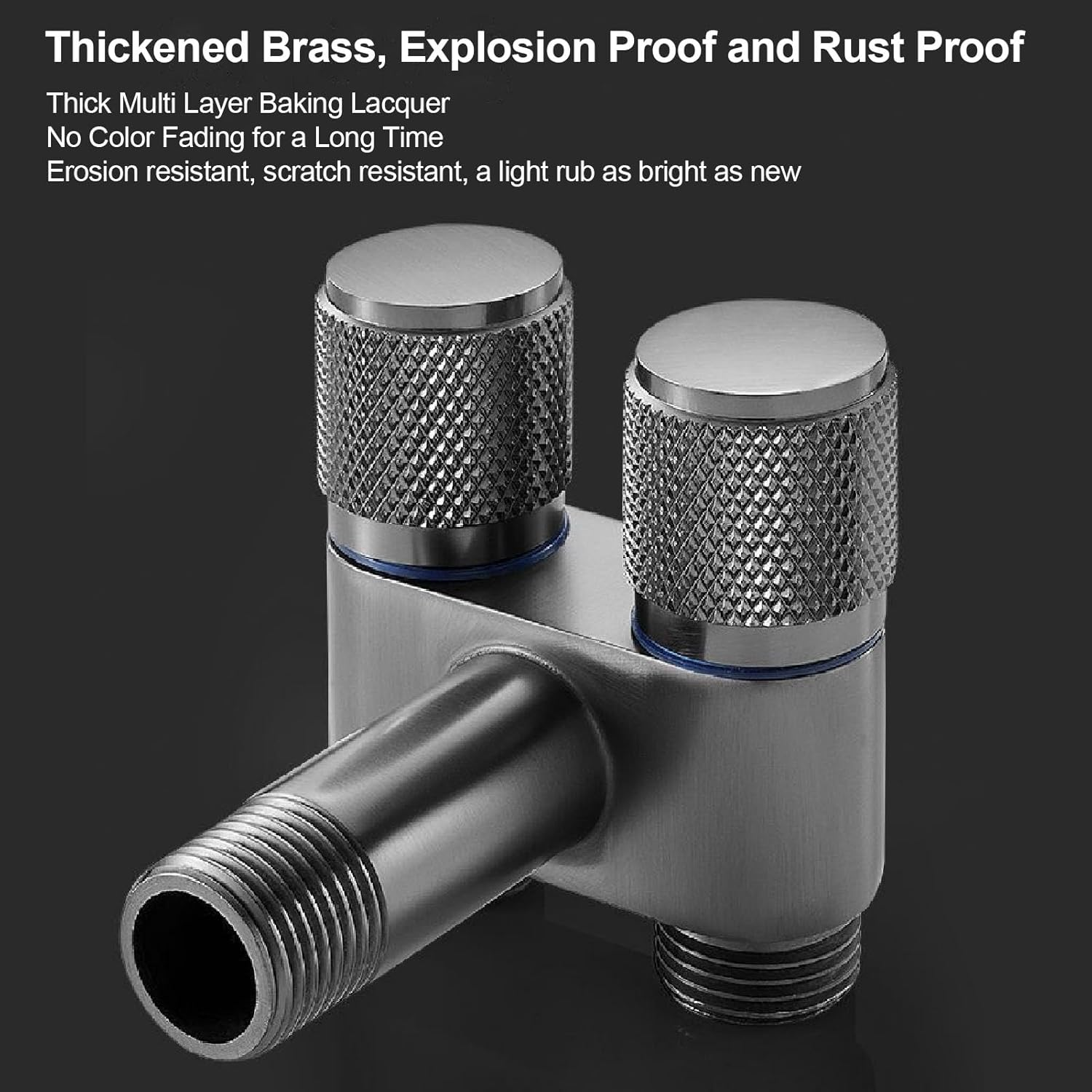 Dual Switch Water Valve, G1/2In 1 in 2 Out Dual Switch Valve, Dual Control Valve for Feminine Wash Pet Shower Muslim Shower Cloth Diaper Sprayer Toilet Sprayer, Washing Machine image number 3