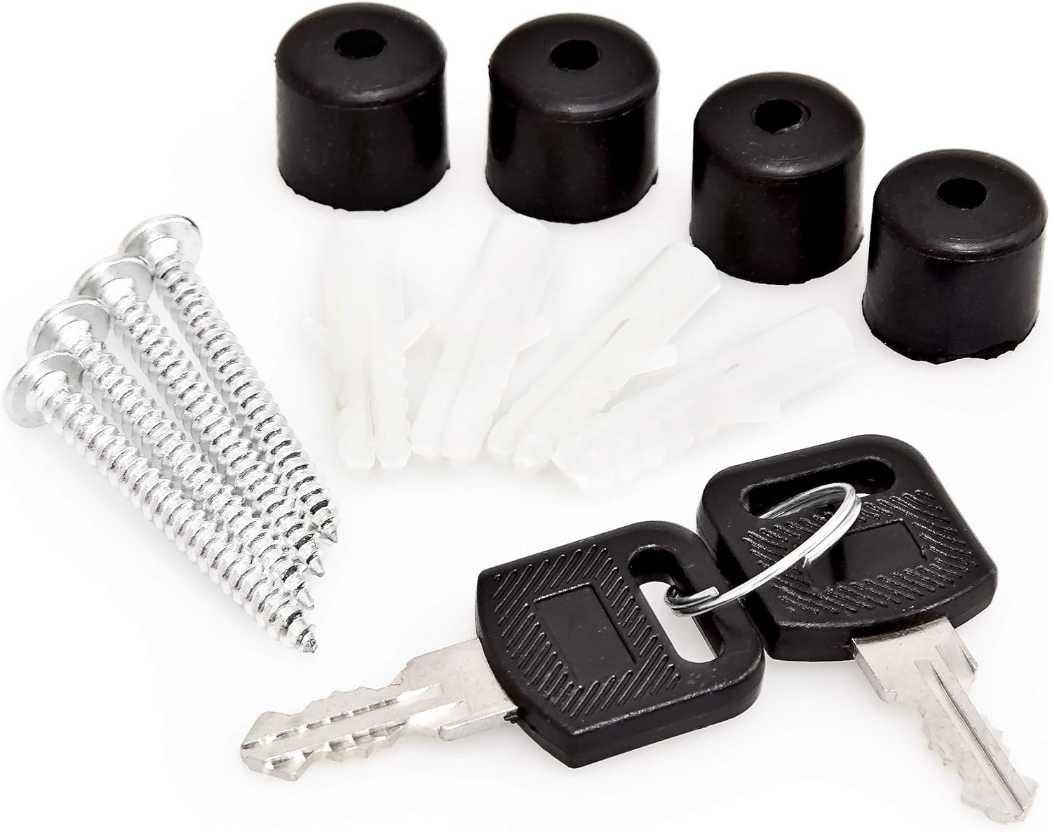 Relaxdays Modern Two Coloured Mailbox Letterbox Lockable with Two Keys and Newspaper Slot, Black-White image number 6