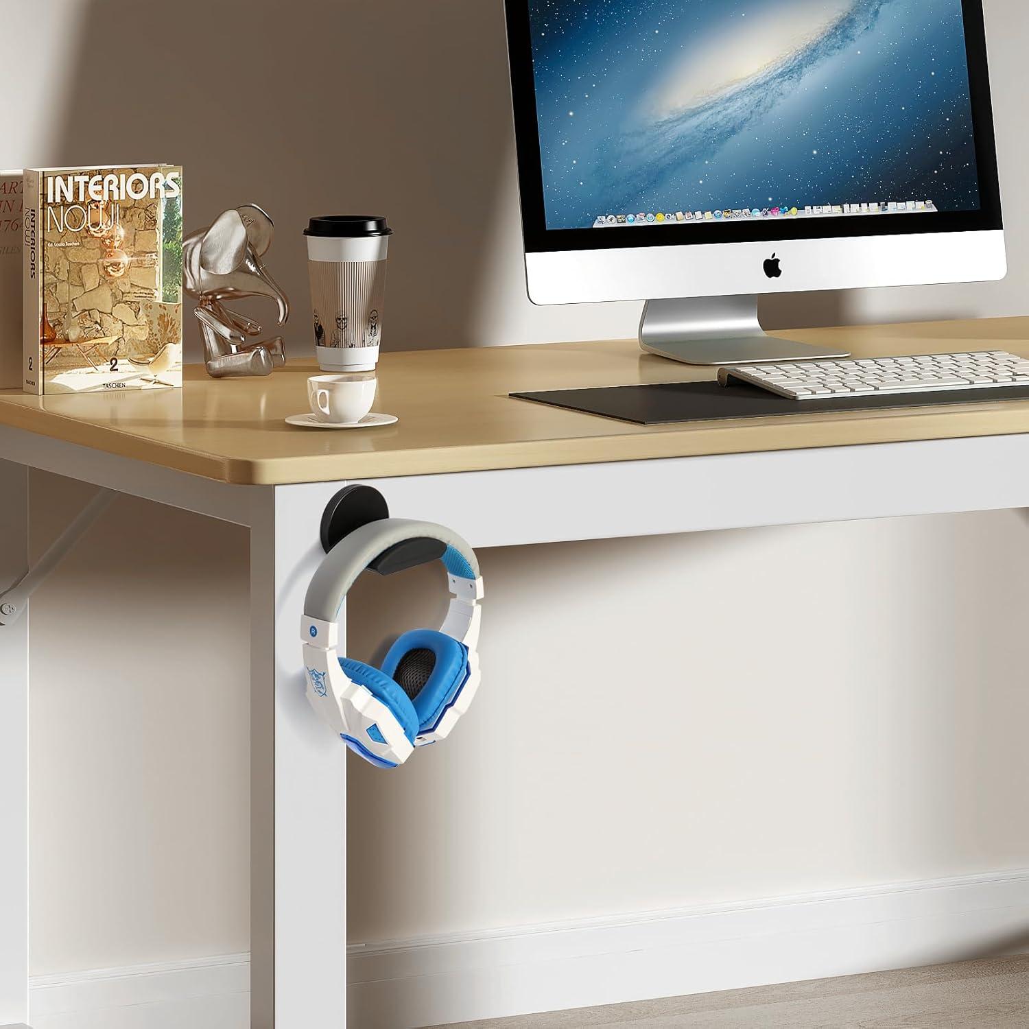 Dlilise Magnetic Headphone Holder, up to 30Lbs, Headset Hooks, Headphone Hanger for Desk & Table, Headphone Mount Stand with Rubber Pad, Compatible with All Computer/Gaming Headsets image number 5