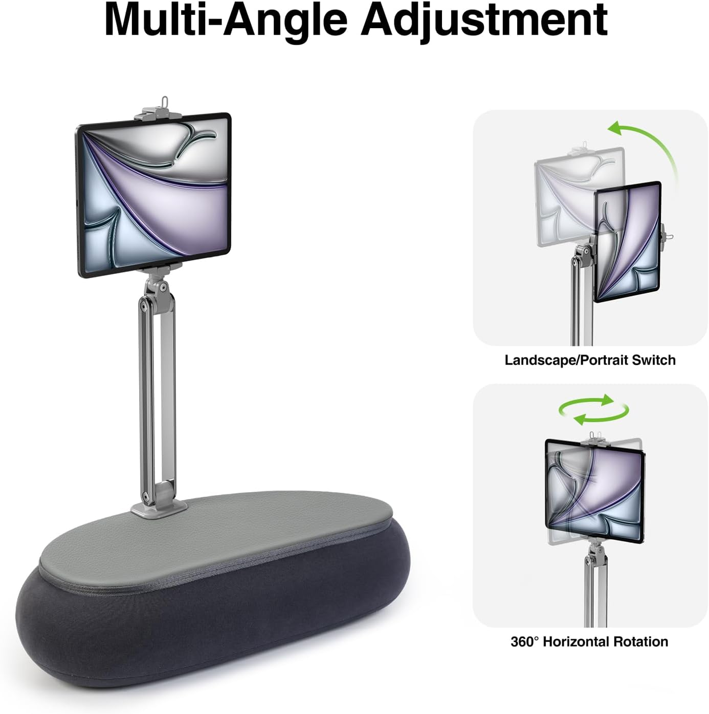 Elitehood 46 Cm Kindle Stand for Reading in Bed, Adjustable Tablet Pillow for Lap, Soft Kindle Pillow Stand for Bed Compatible with 6-13 Inch Cell Phone, Iphone, Ipad Pro Air Mini, Tablets image number 4