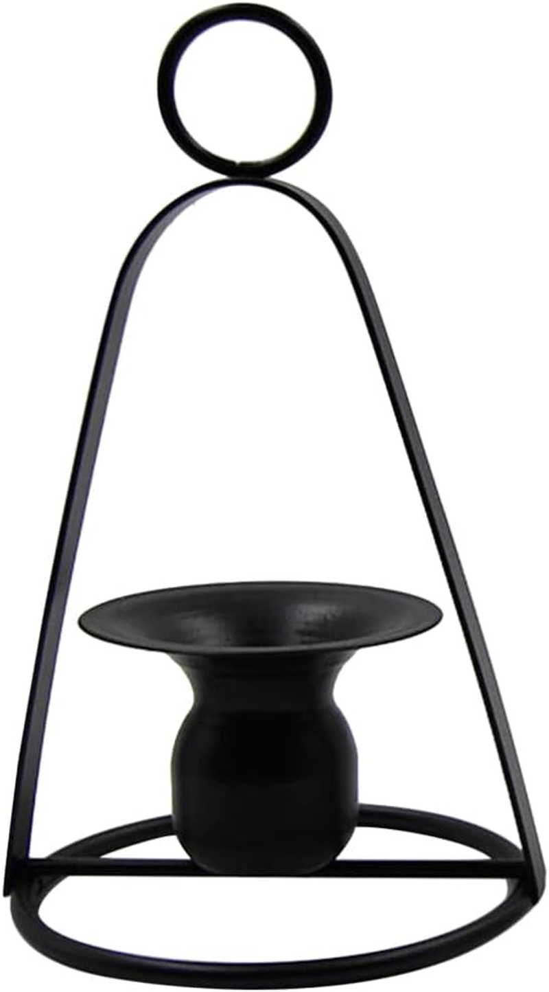 Operitacx Portable Candle Holder Metal Candlestick Holder Tall Candlesticks Hanging Candle Holder Short Candlesticks Handheld Candle Stick Holder Table Candles Dining Table Iron Accessories image number 5