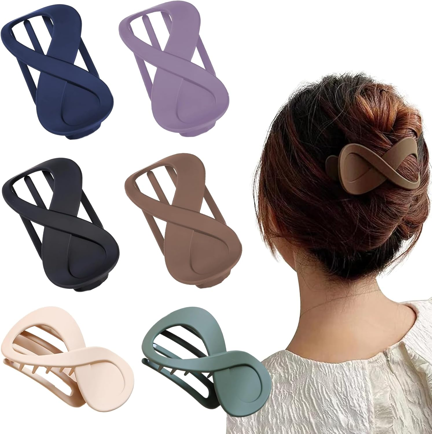 6 X Women'S Hair Clips, Duck Beak Hair Clip, Elegant Flat Hair Clips, Ideal for Half Hairstyles and Styling, Suitable for Different Occasions to Show Fashion image number 2