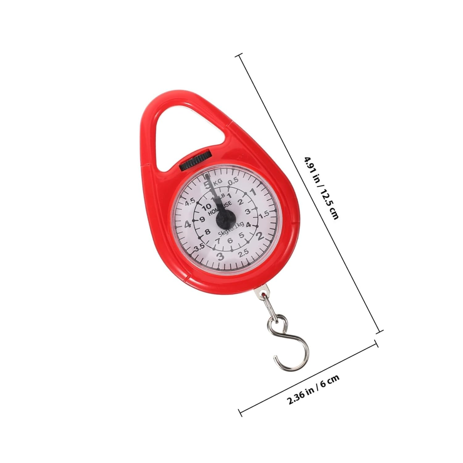 Gatuida Mechanical Portable Luggage Weight Scale with Hook Small Handheld Hanging Scale for Travel for Suitcase Weighing