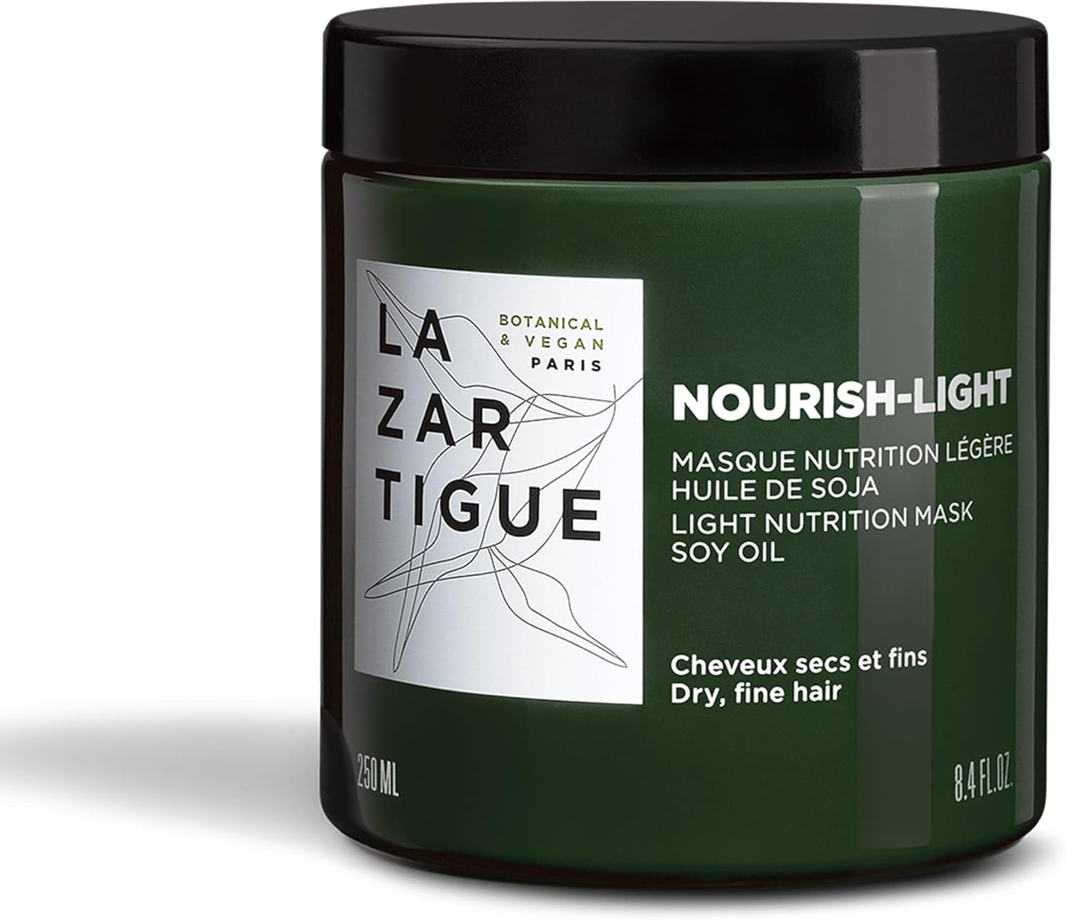 Lazartigue Nourish-Light Mask, Enhanced with the Richness of Soybean Oil, Strengthens Hair Fibers, Softens and Moisturizes Hair, 8.4 Fl Oz, Vegan, (10L01119B) image number 5
