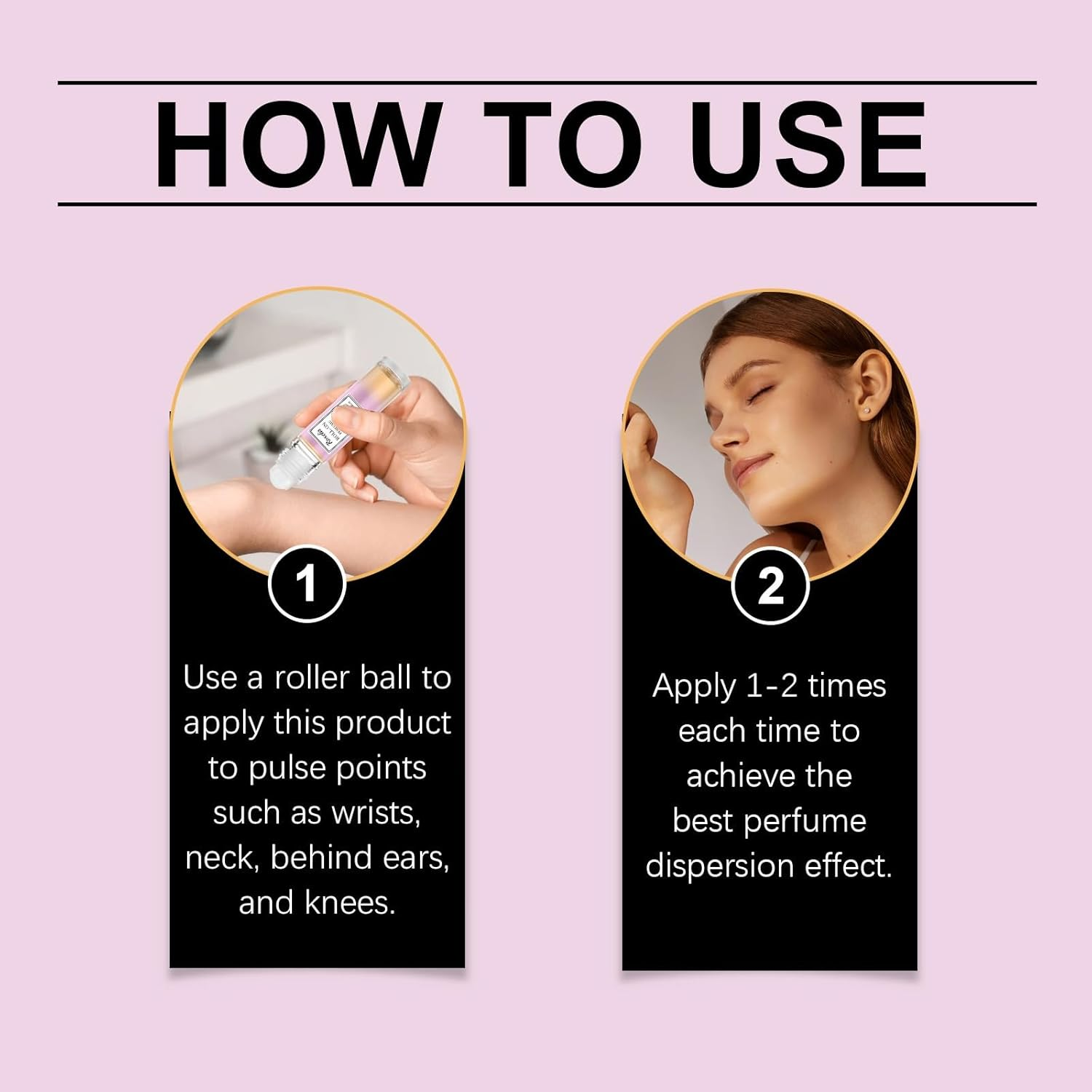 Vanilla Roll - on Perfume for Women & Men, Long - Lasting Fresh Fruity Fragrance, Portable Rollerball Fragrance Oil, Suitable for All Occasions: Work, Dates and Parties,Convenient to Carry (2PCS) image number 5