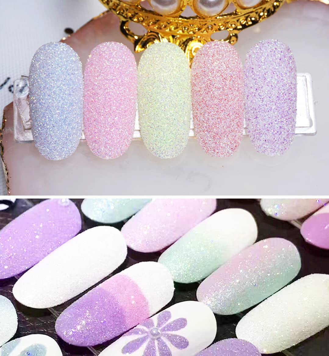 12 Colors Nail Art Candy Glitter Powder Set, Beauties Factory Sugar Dust Fine Powder Matte Effect Dipping Nail Decals Decorations image number 2