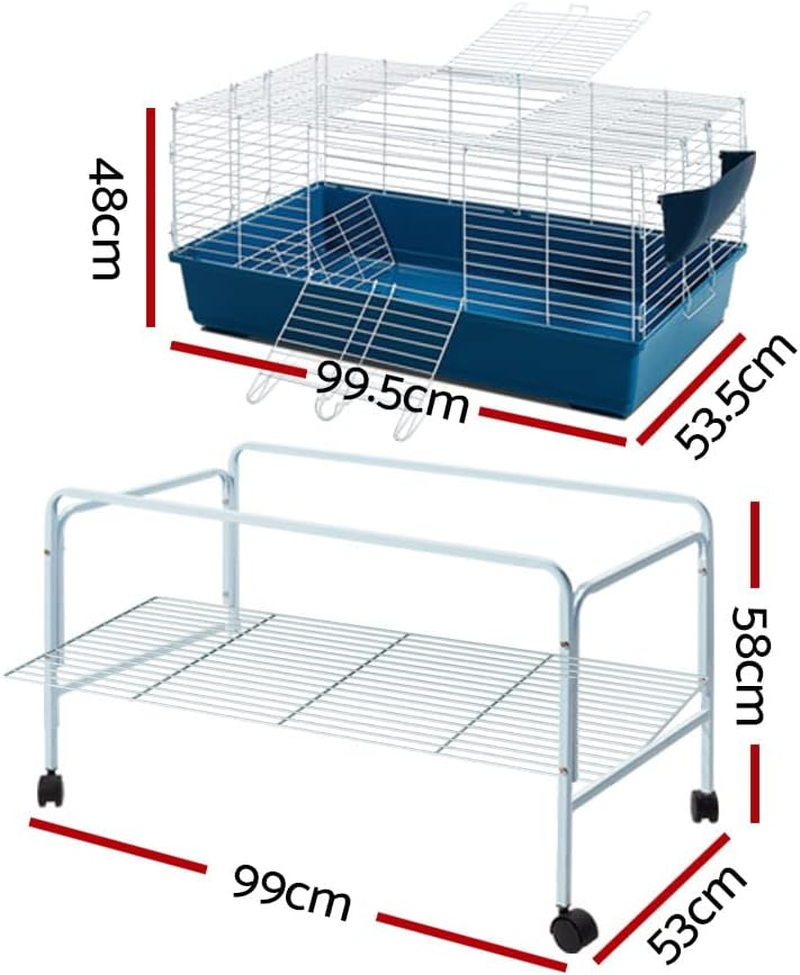 Rabbit Cage Hutch 106Cm Indoor Enclosure Carrier Pet Home Small Animal House image number 2