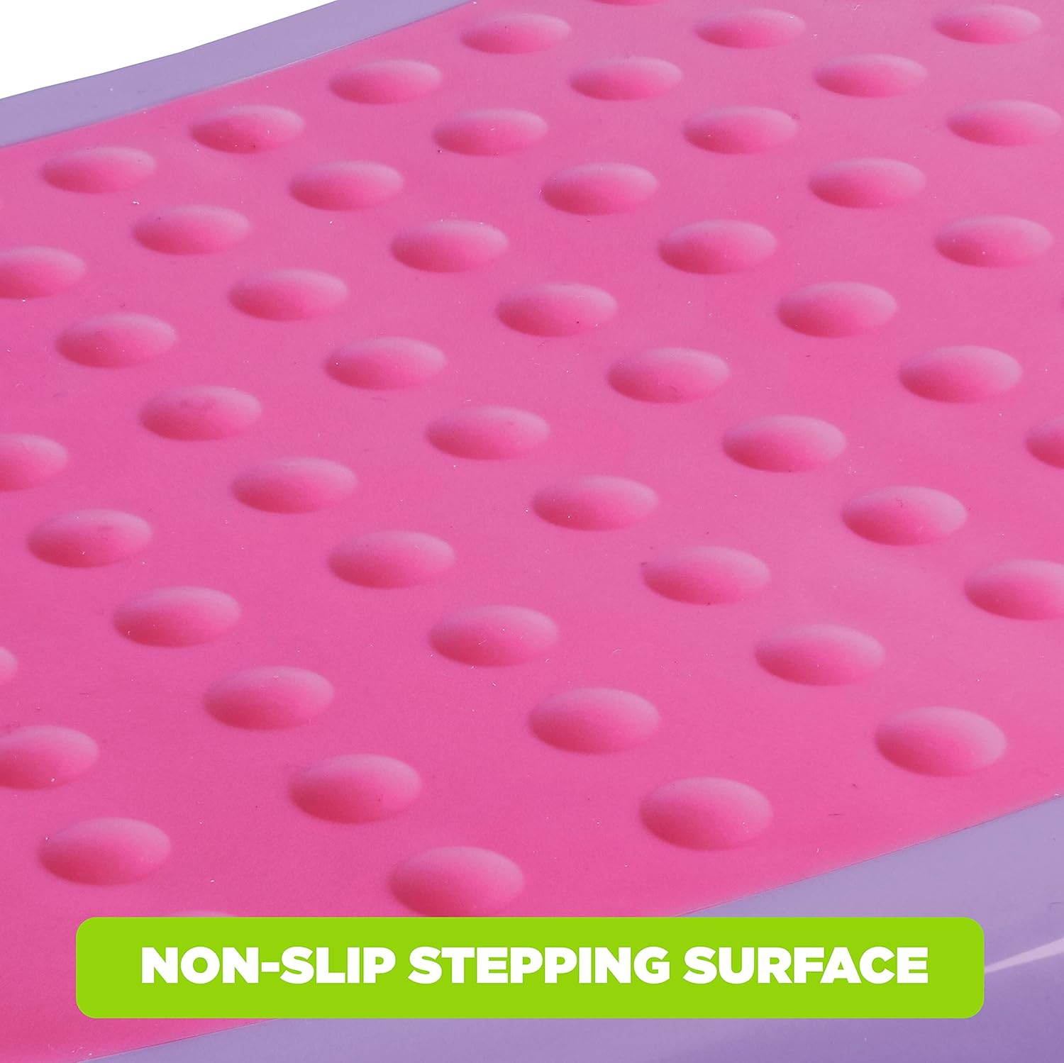 Disney Minnie Mouse Happy Helpers Bathroom Step Stool for Kids Using the Toilet and Sink, Pink and Purple, 12.1"X4.7"X9.4" image number 6