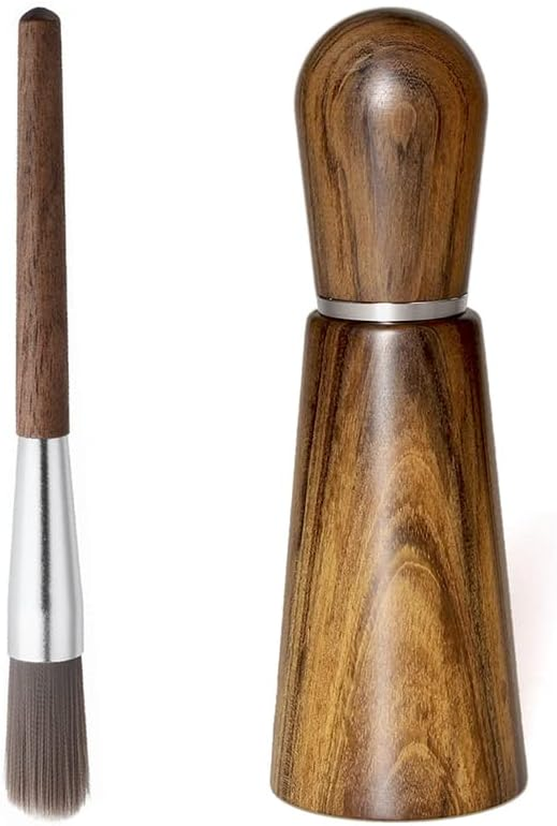 Espresso Coffee Stirrer, Coffee Powder Coffee Stirring Tool for Espresso Distribution, Stainless Steel Needle, Natural Wood Handle and Stand (2PCS Set(1 Brown Sandalwood+1 Brush)) image number 4