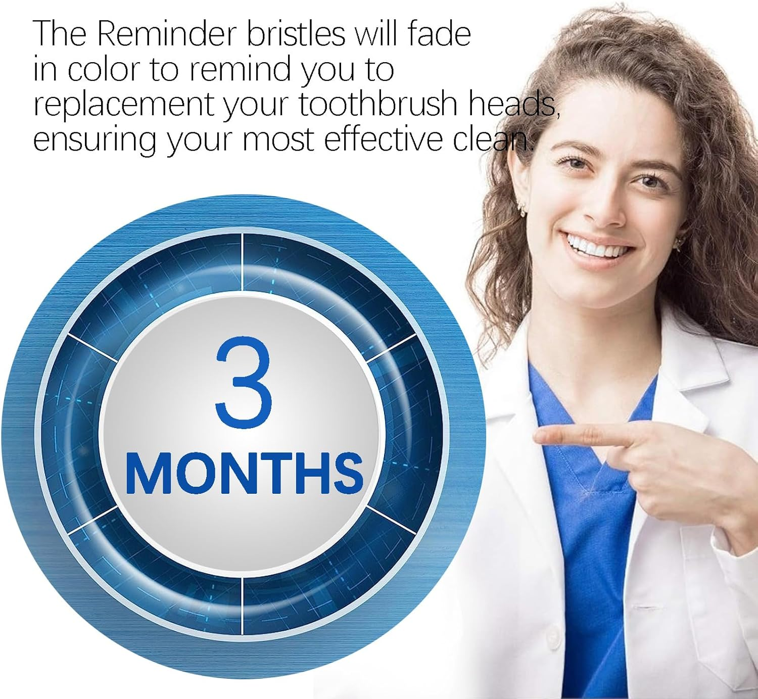 Dual Clean Cross Replacement Toothbrush Heads Compatible with Oral B Complete Action Deep Clean Power Toothbrush 3733 4732 4734, Rotating Brush Heads Set - 8 image number 2