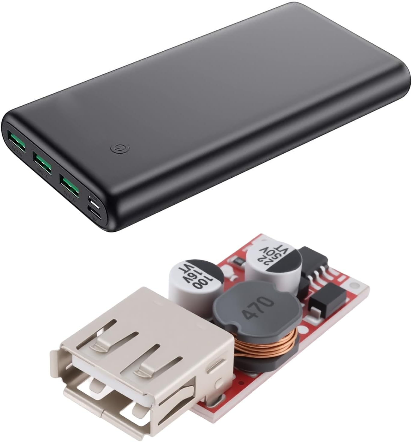 VGOL 5Pcs USB 5V 3A DC Voltage Reduction Module 9V 12V 24V Input 15W DIY Charger Suitable for Power Supply Equipment image number 4