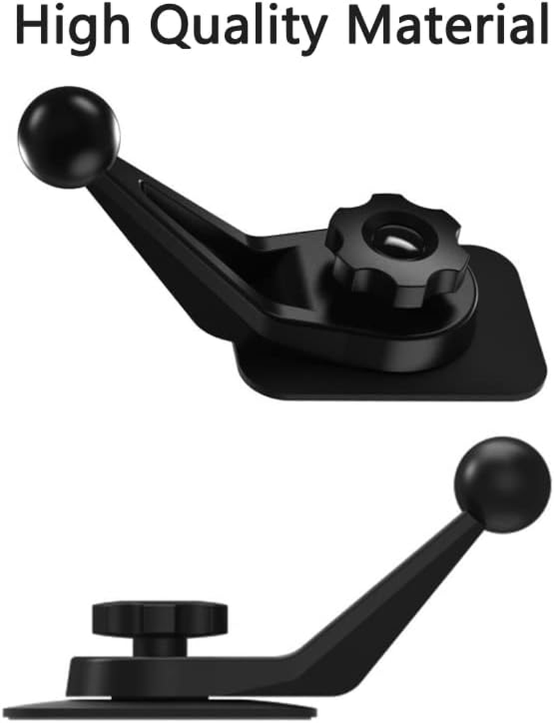 Vizgiz 2 Pack 17Mm Ball Sticky Mount Holder for Garmin Nuvi GPS Car Phone Wireless Charger Adhesive Dashboard Tape Sticker 17.4Mm Swivel Joint Replacement Magnetic Stand Cradles Clip MI Dash Cam