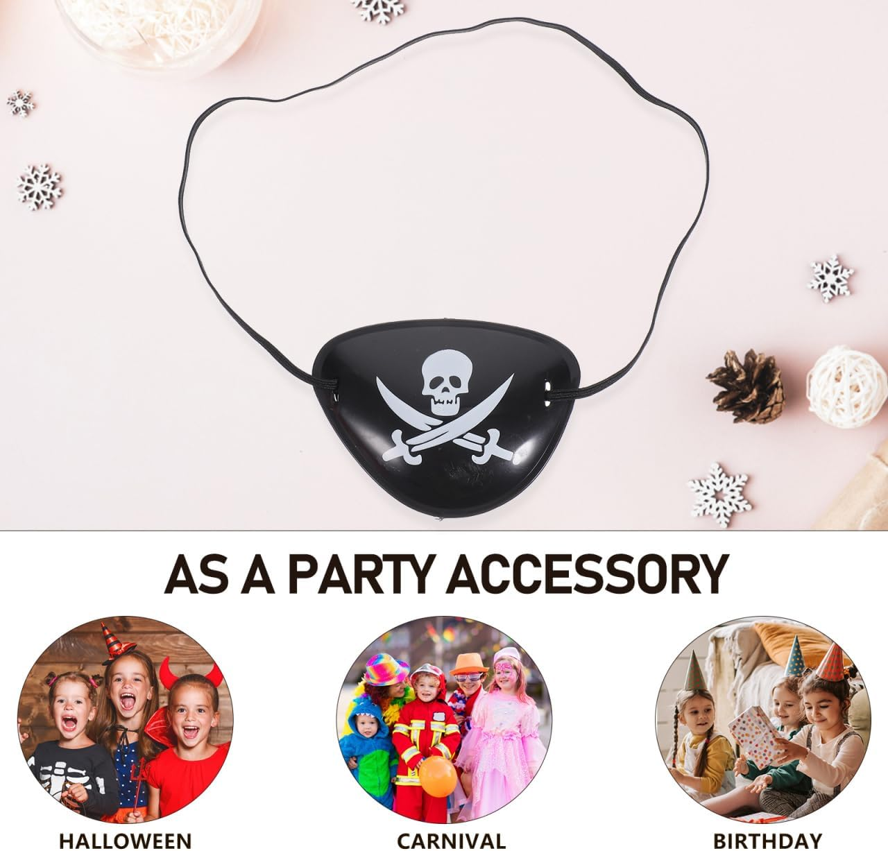 1 Set Halloween Pirate Parrot Shoulder Toy, Shoulder Parrot with Eye Patch, Party Cosplay Accessory for Kids & Adults, Pirate Accessories image number 4