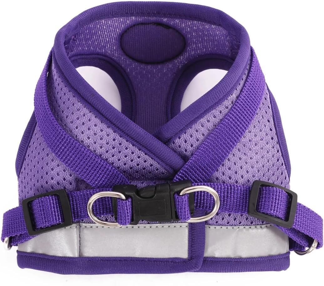 4M Pets Cats and Dogs Vest Harnesses with Leash Reflective,Dog Vest Harness, Reflective & Adjustable Harness for Small to Medium Dogs (Purple, XL) image number 2