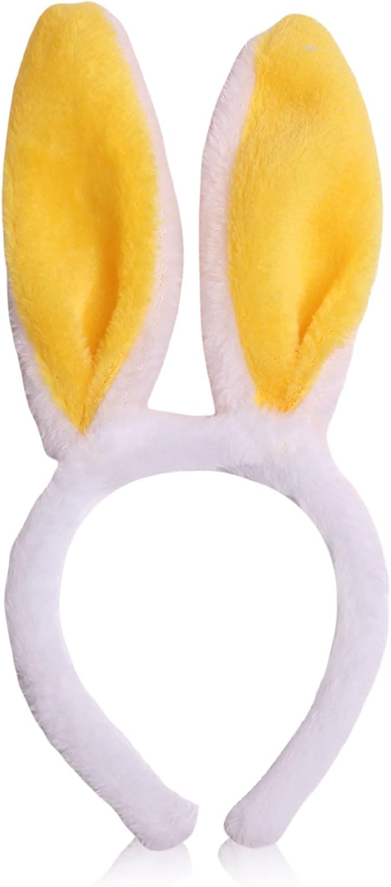HATOTO Bunny Headband Easter Hair Bands for Women Girls Kids, Cute Plush Rabbit Ears Hair Accessories Non Slip Headbands Easter Day Party Decoration Supplies