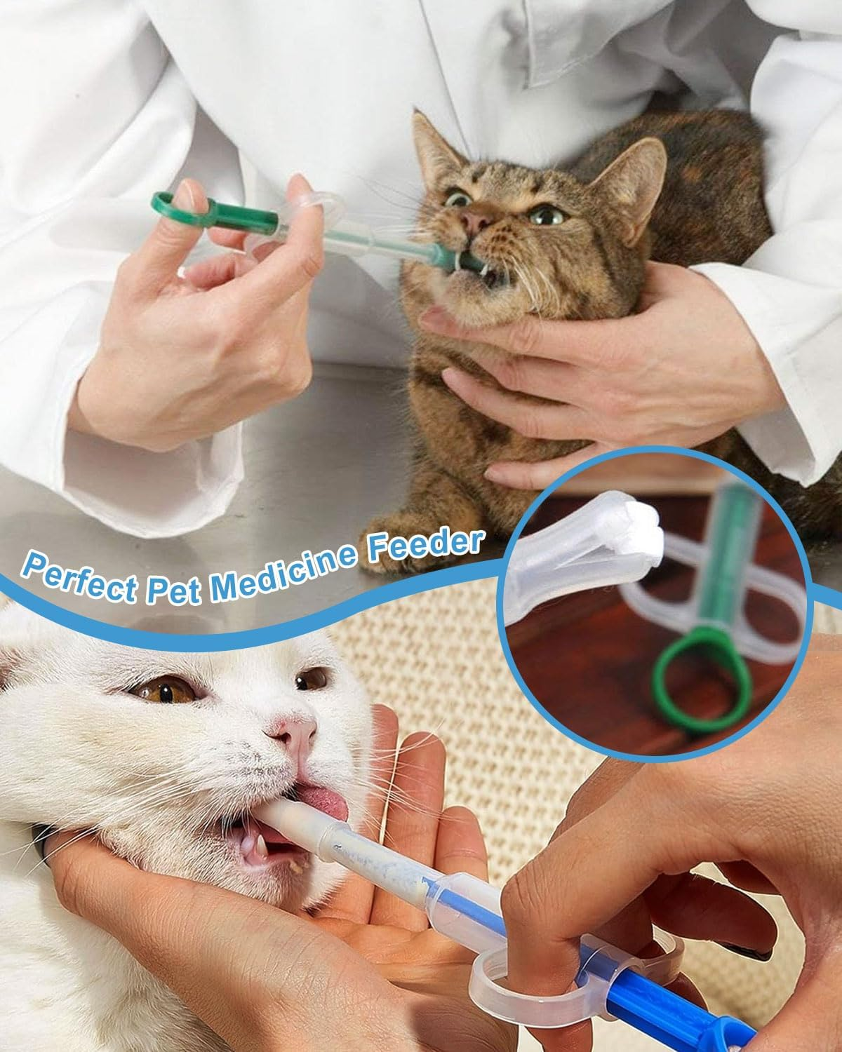 JUKOTA Pack of 2 Pill Dispensers Cat Dogs Pet Feeder Pill Dispenser for Cats Pill Assist Cat Pill Dispenser Cat Pet Pill Launcher Reusable Pusher Tablet image number 4